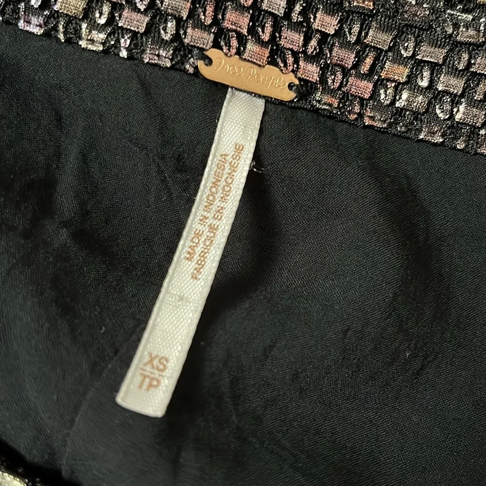 Free People Diamonds Are Forever Metallic Mini Dress